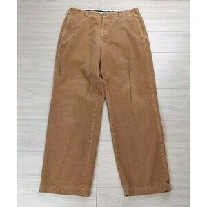 Brooks Brothers‎ Hudson Corduroy Pants Mens 35x32* Tan Chino Flat Front Cotton